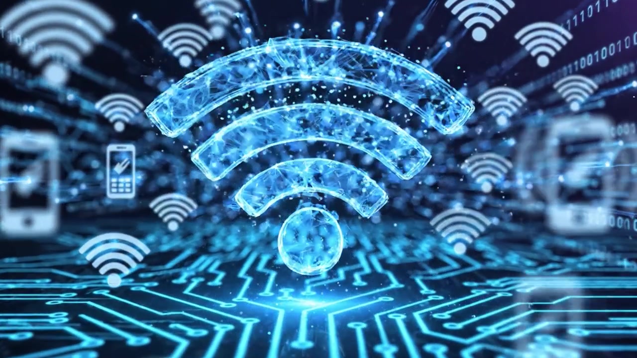 En dynamisk transformation fra datastrømme til trådløs forbindelse: Udforskning af strømmen af binær information gennem kredsløb og trådløse signaler.