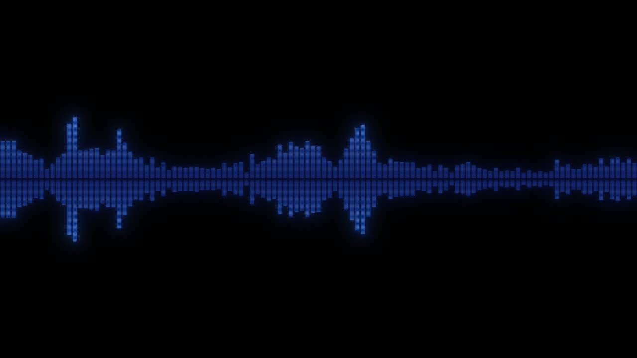 forma de onda de audio azul techno de fondo con bucle