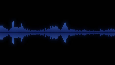 forma de onda de audio azul techno de fondo con bucle