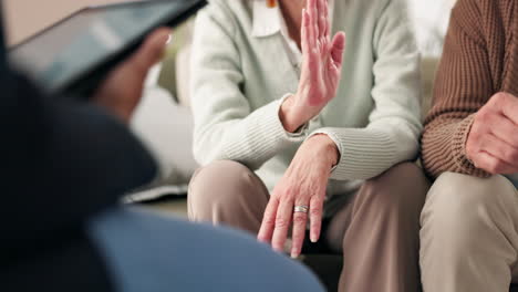 senior couple in therapy session