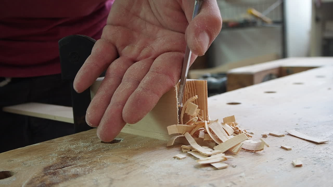 tiro de trabajo con cincel