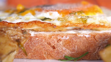 fried eggs on toast sandwich