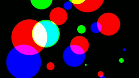 poppy color disco circles flashing animation on the screen