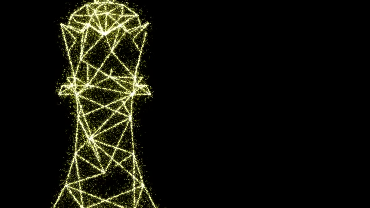 estructura de marco de color negro, diseño de concepto de estrategia de negocios, ilustración aislada brillando en fondo negro animación de bucle sin costuras 4k, con espacio de copia