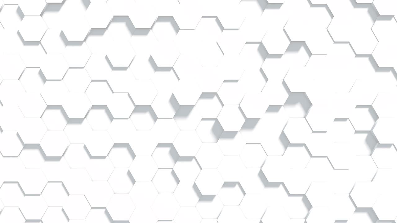 fondo digital geométrico abstracto con hexágono de movimiento aleatorio. concepto minimalista moderno para transmisión o sceersaver. animación en bucle 3d.