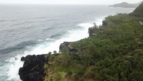 Isla-Reunión,-Avión-Al-Dron