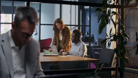 business meeting in modern office
