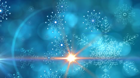 animation of light spots over snow falling