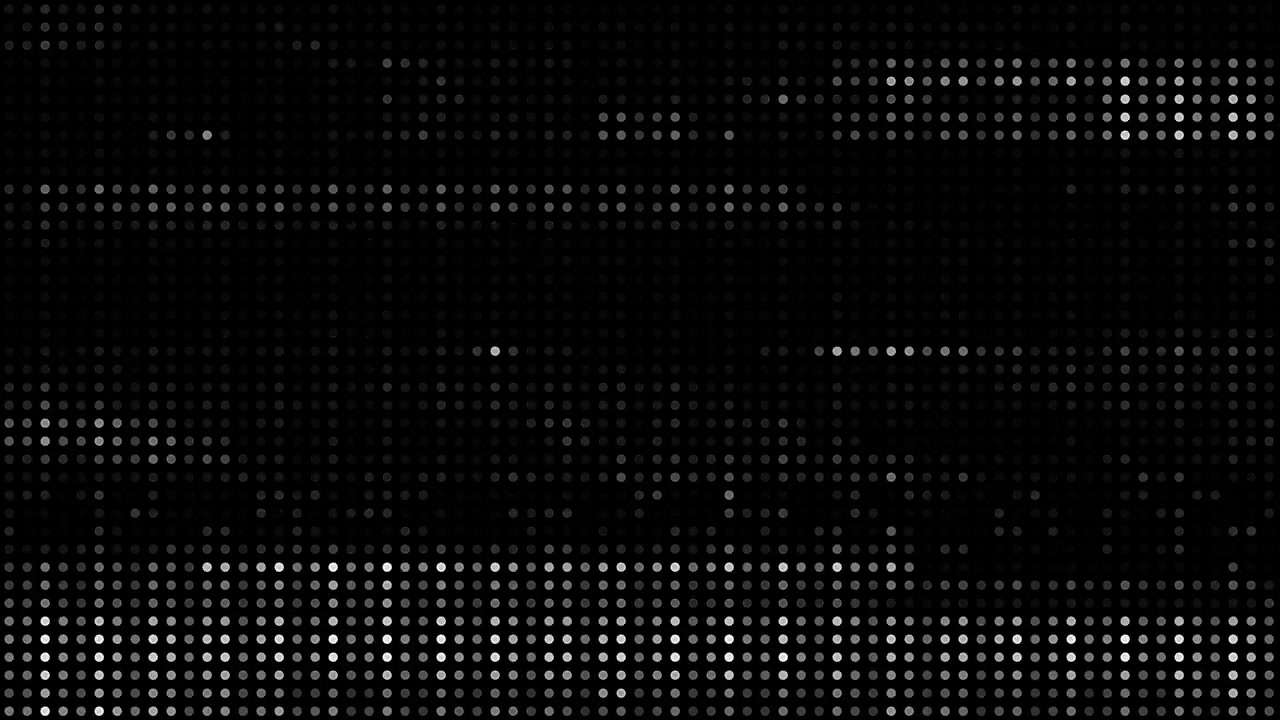 Abstract Digital Grid of Pulsating White Dots