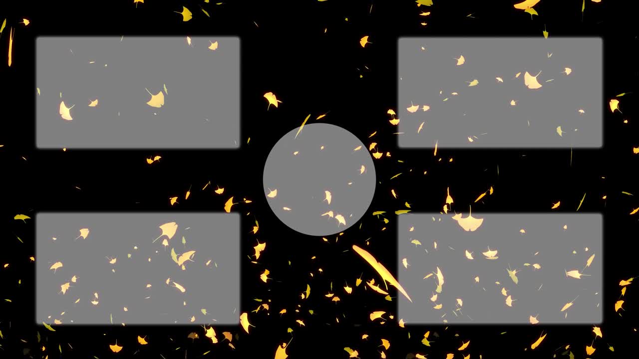 가을 잎 입자 유튜브 엔드 카드 엔딩 스크린 모션 그래픽