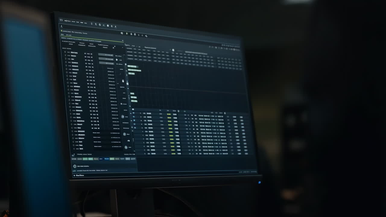 A computer monitor displaying a software interface