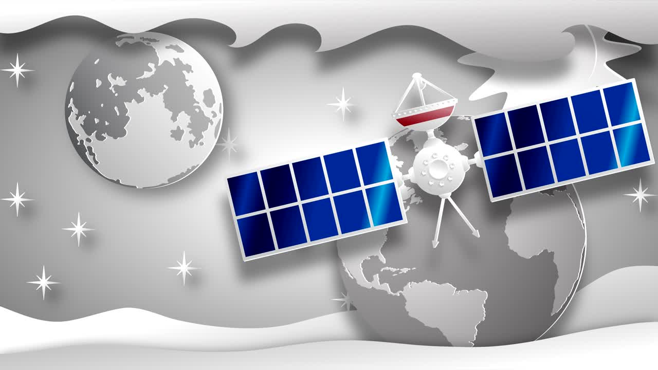 지구 행성의 인공 위성 색 날개