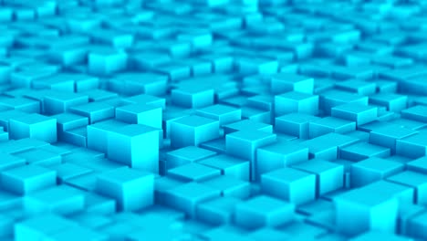 movimiento lento de cubos azules fondo de video 3d