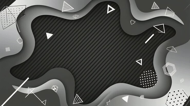 Dynamic Abstract Background with Wavy Grayscale Shapes