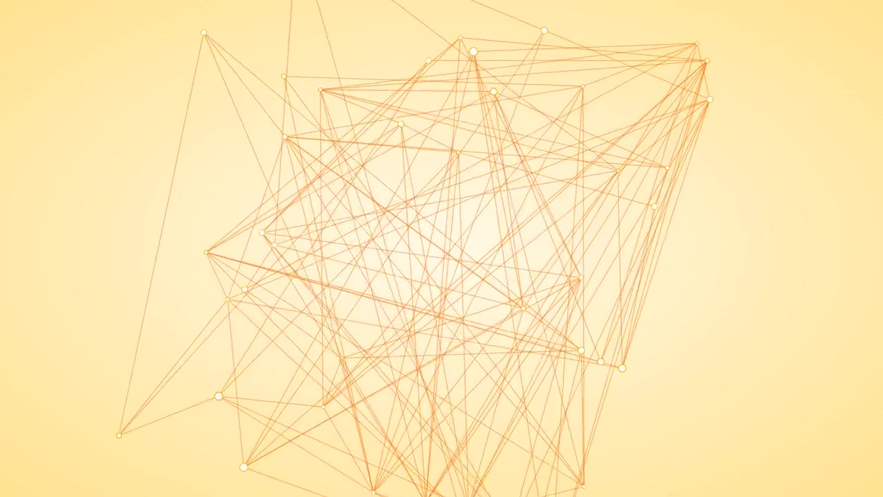 Abstract Network Connection Animation with Moving Nodes and Lines