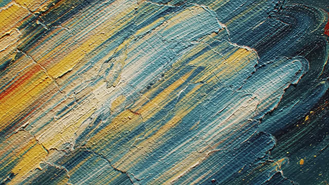 Abstract Oil Painting Texture Closeup