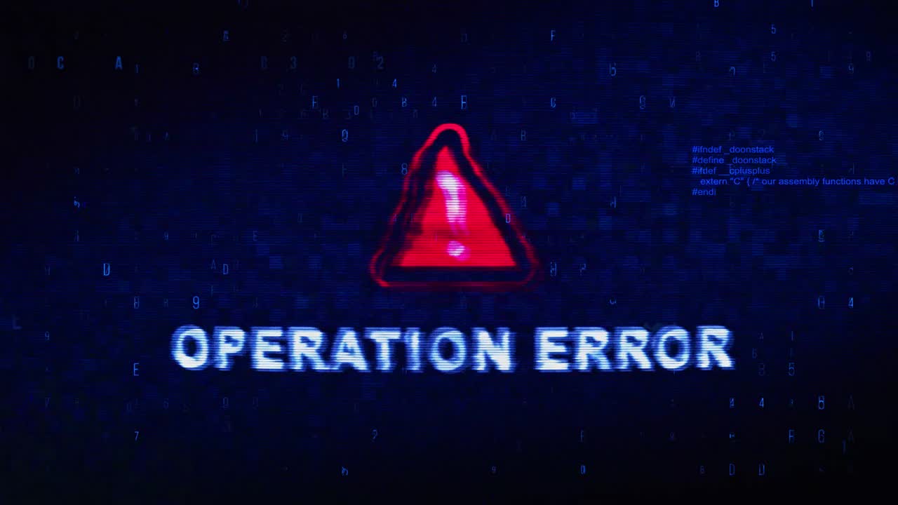 Operation Error - System Failure