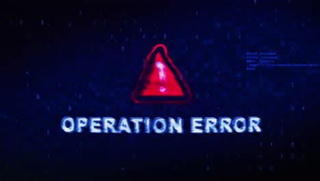 operation error - system failure