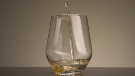 pouring drink into glass