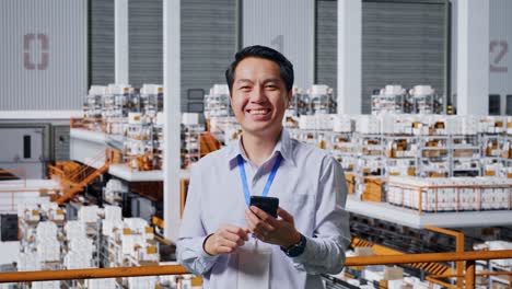 warehouse worker checking inventory