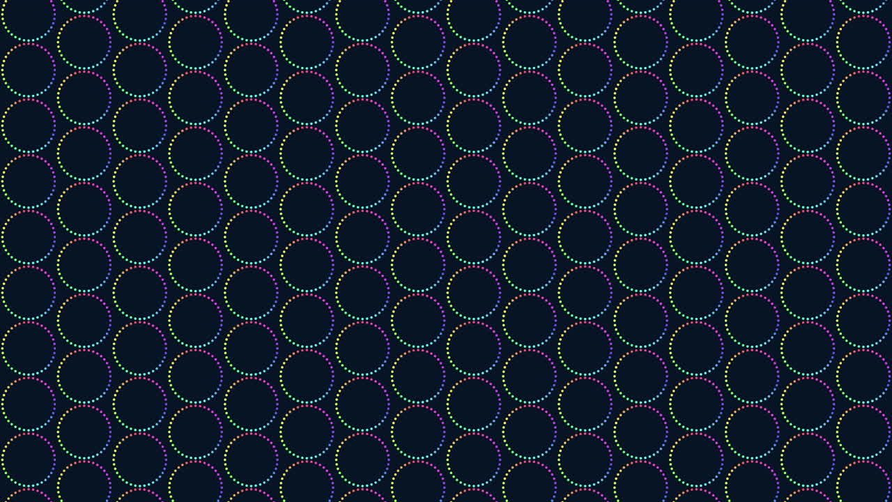 Circles and dots pattern with neon color 7