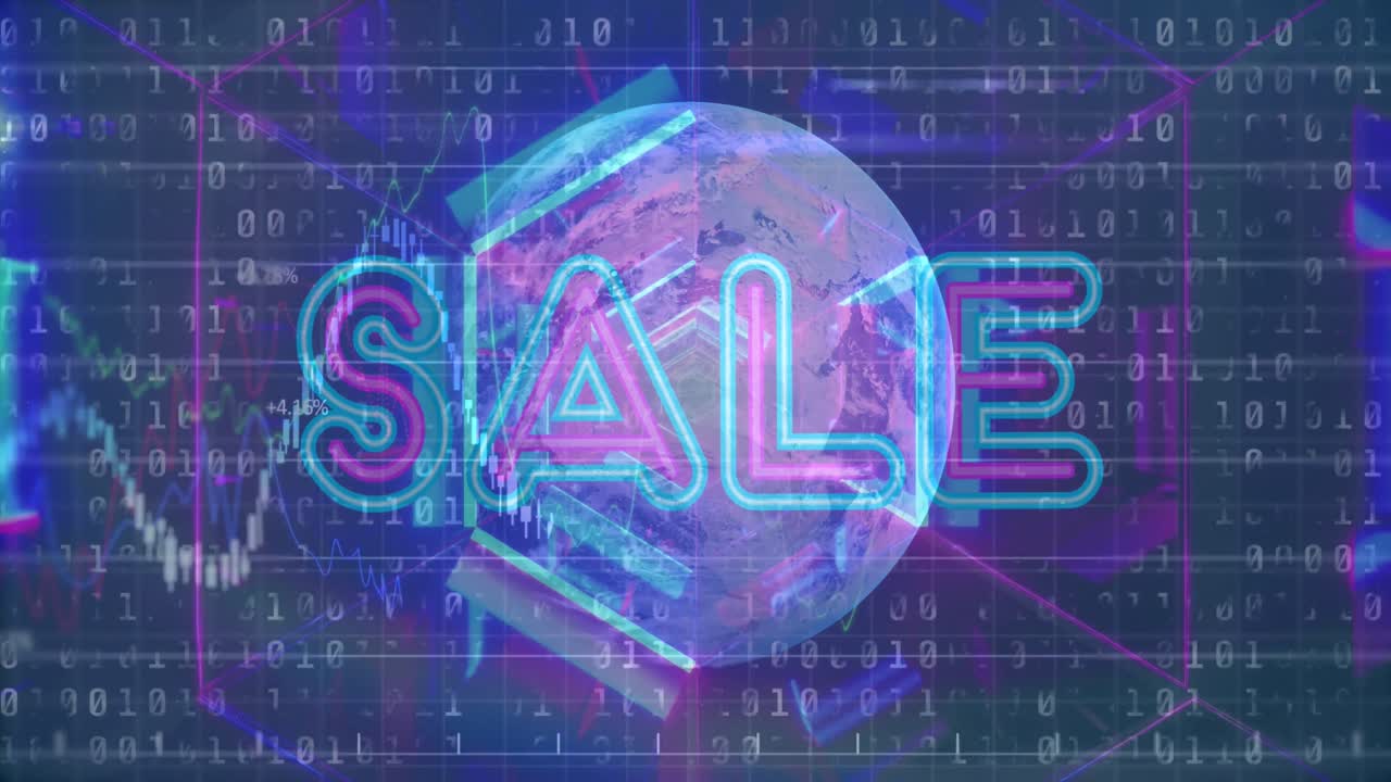 판매 텍스트의 애니메이션, 전 세계에 대한 바이너리 코딩 처리