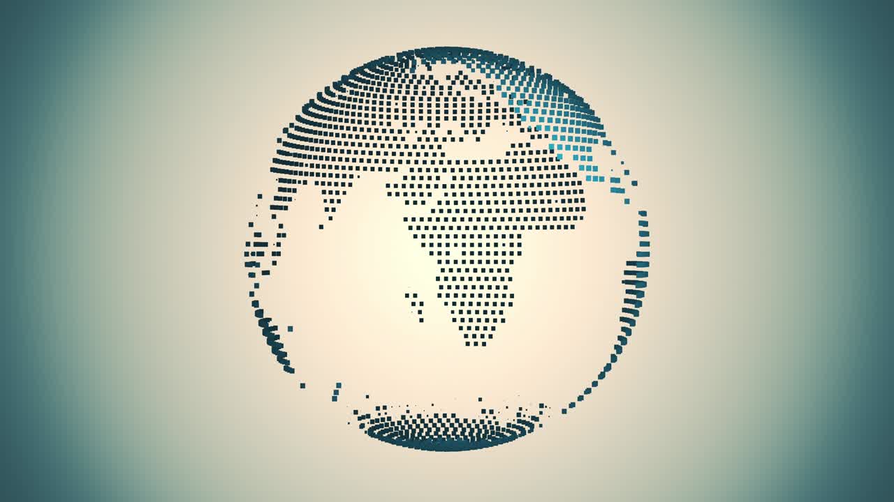 animación del globo giratorio del planeta tierra sobre un fondo blanco. bucle de 4k.