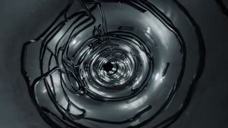 abstract metal spiral tunnel