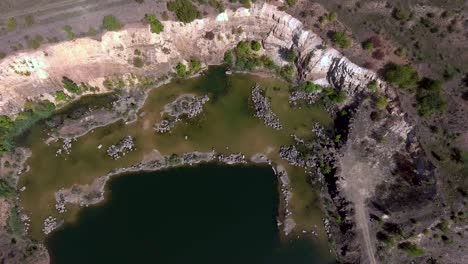 lago en vista aérea