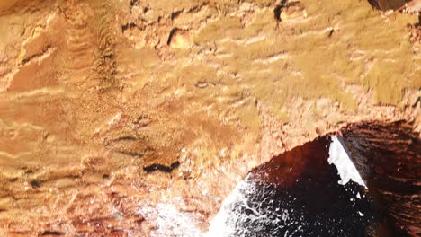 river that is colored red as a result of ore mining