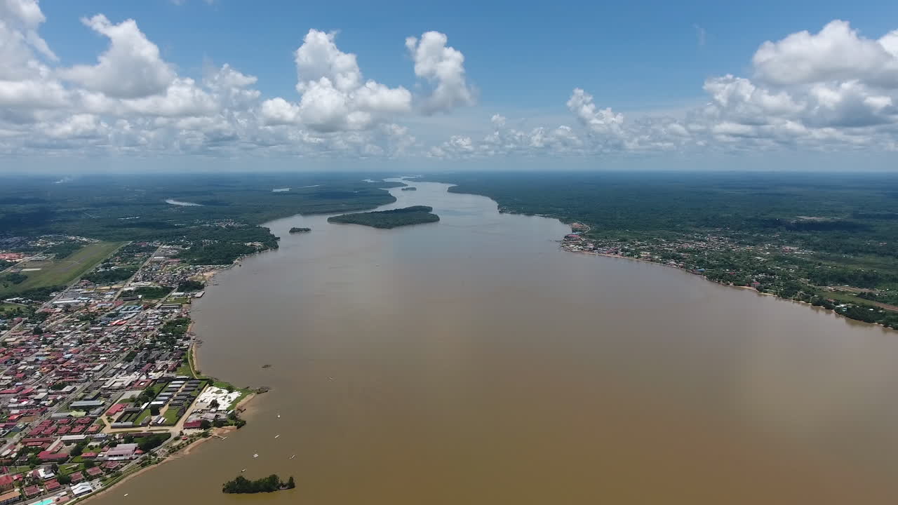 vista aérea de saint laurent du maroni guiana y surinam ciudad colonial francesa