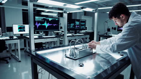 scientist working in a high-tech laboratory
