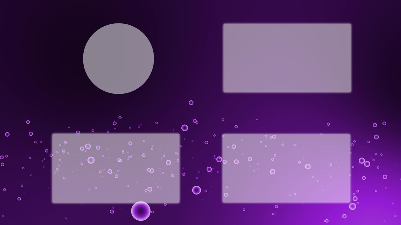 gráficos de movimiento de las burbujas de gradación de partículas de la tarjeta de extremo