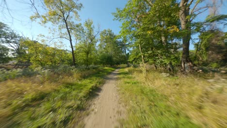 single track dirt gravel path biking and run