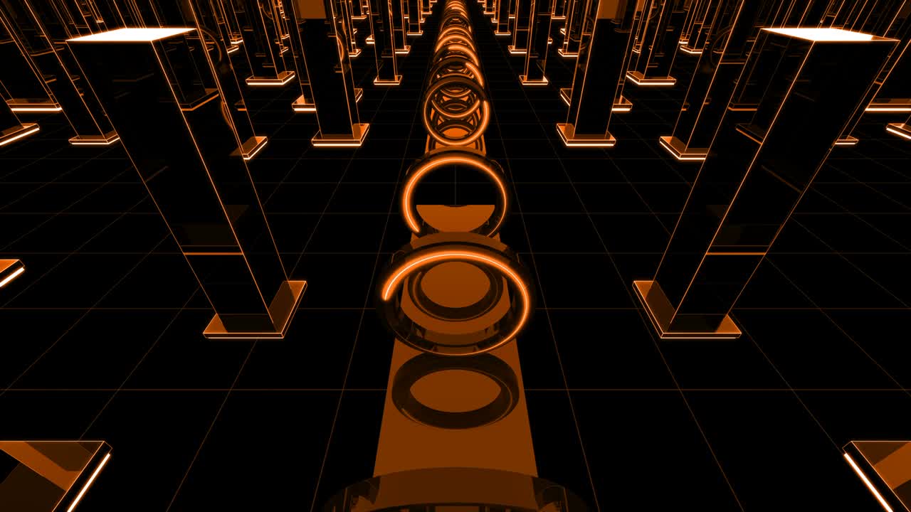 4k 기술 현대 오렌지 기하학적 배경