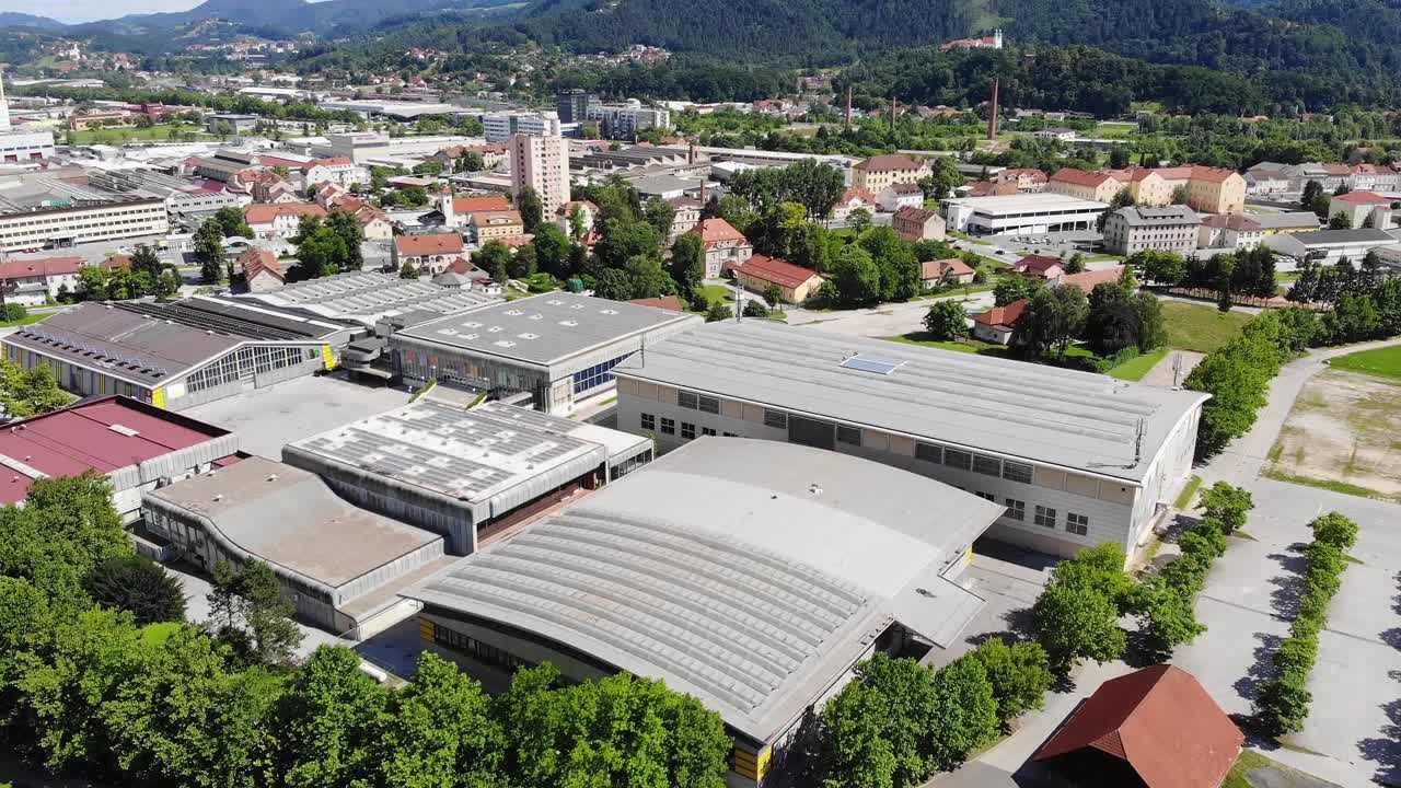 aerial of Golevec district and Golevec Hill in City Municipality of Ljubljana