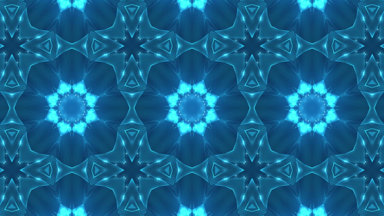 추상적인 다채로운 원활한 패턴 칼레도스코프 애니메이션 루프