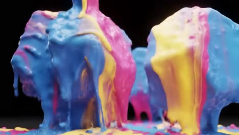colorful paint drips and explosions
