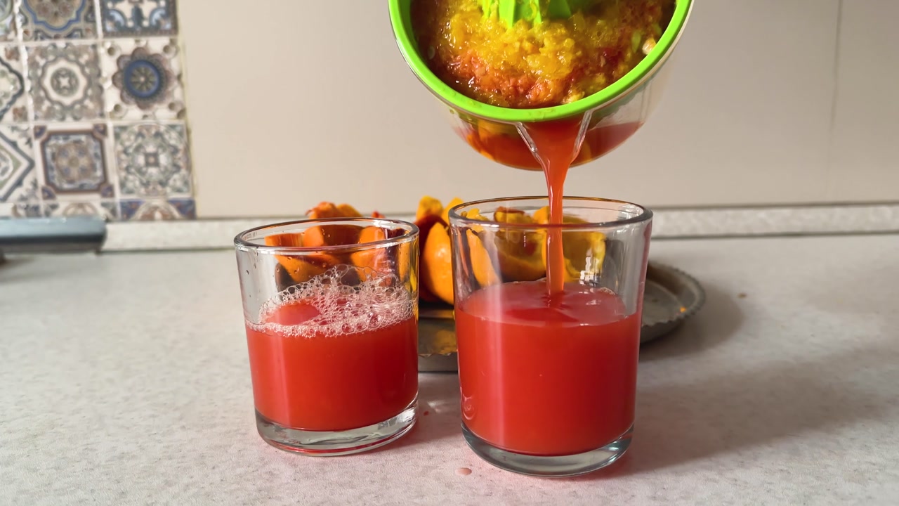 Serving fresh juice glass orange drink homemade healthy tasty vitamin pulpy organic breakfast slice citrus delicious refreshing wellness sweet Persian preparation tabletop nutritious fitness winter