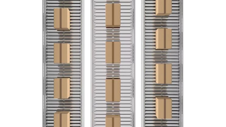 Parcels in shipping centre