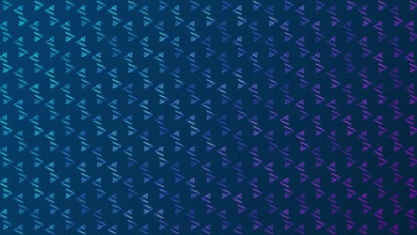 animation of multiple rows of abstract shapes on dark blue background