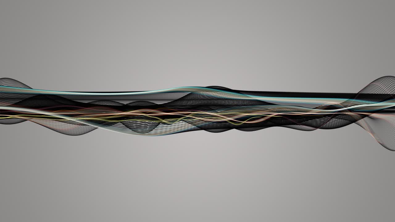 Fantastic animation with particle wave object in slow motion and space for text, 4096x2304 loop 4K