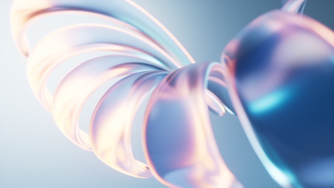 투명한 글래디언트 유리 배경, 3d 렌더링