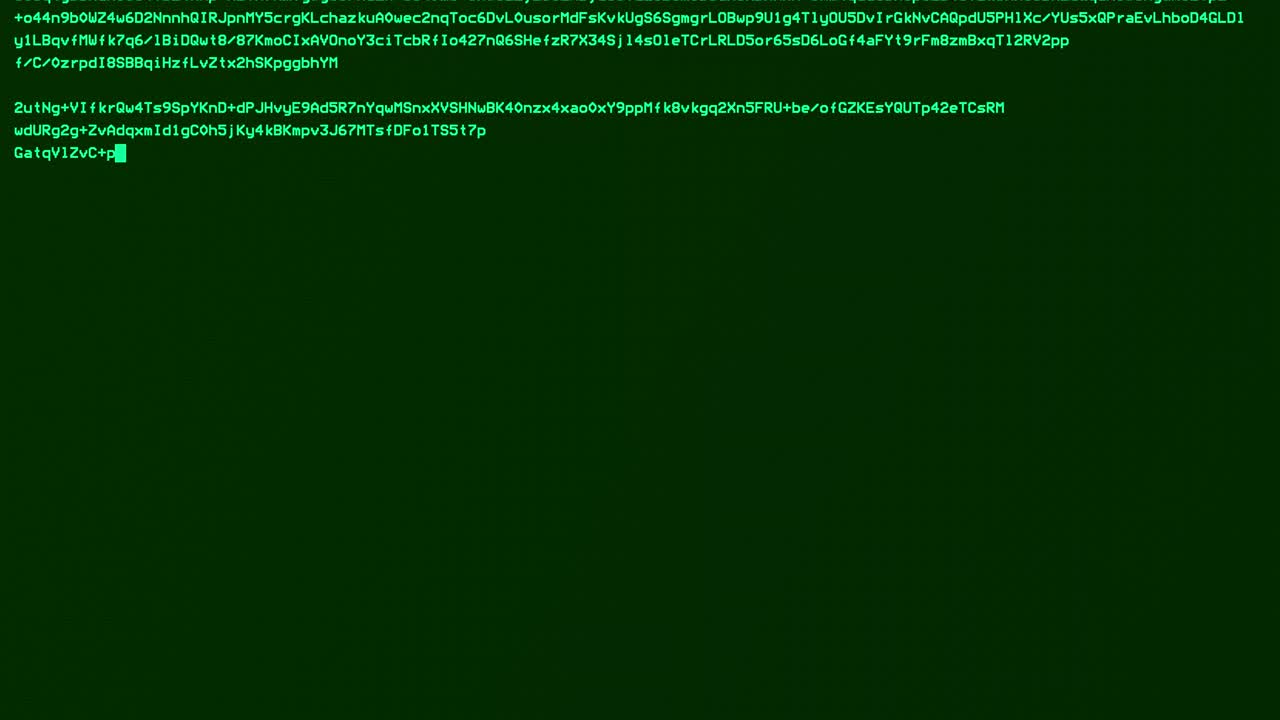 Green binary code hacking into system file corruption data loss programming commands on screen