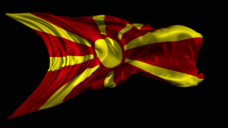 waving flag of north macedonia