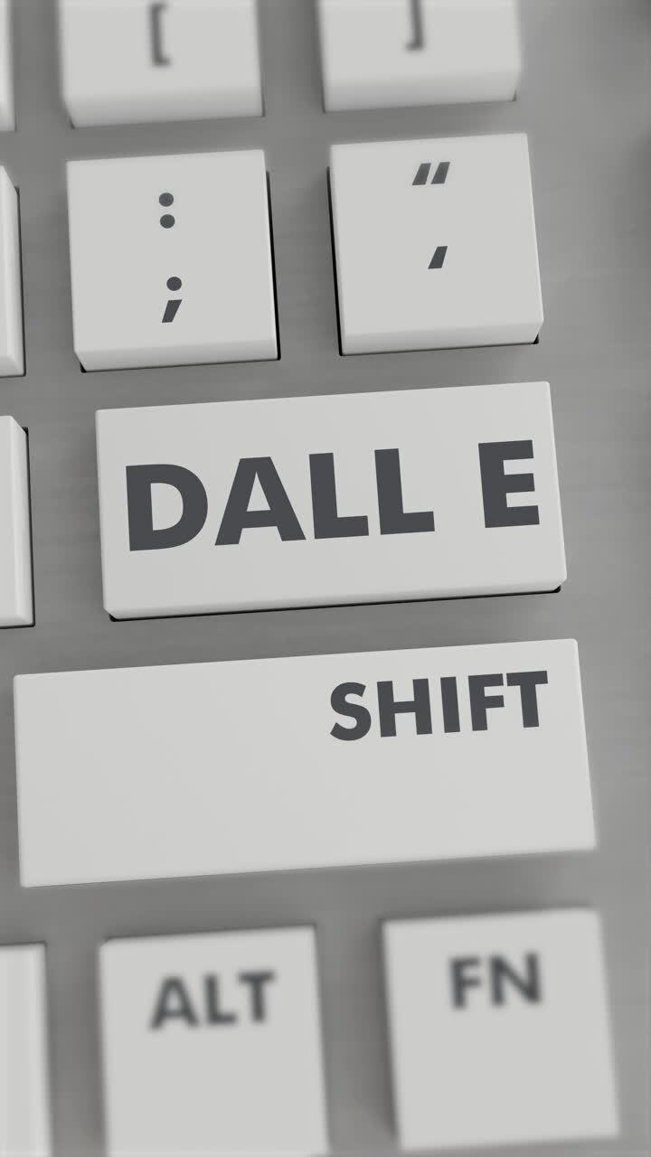 DALL E BUTTON PRESSING ON KEYBOARD Vertical Video