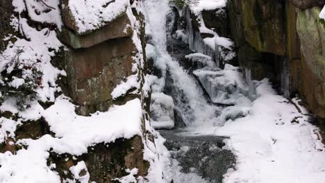 waterfall "podgórna" in jelenia gora poland