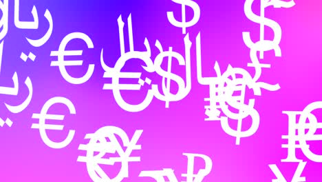 animated animation currency symbols forex trading money gdp economy income dollar pound yen euro floating kinetic graphic