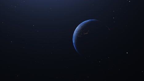 the earth that rotates and floats in space