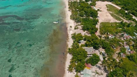 turquoise and tropical waters along bayahibe beach, la romana in dominican republic